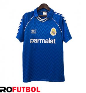 Camisetas De Futbol Real Madrid Retro Segunda Azul 1986-1988