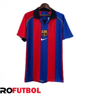 Camisetas De Futbol FC Barcelona Retro Primera Azul Rojo 2001-2002