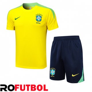 Camiseta Entrenamiento Brasil + Cortos Amarillo 2024/2025