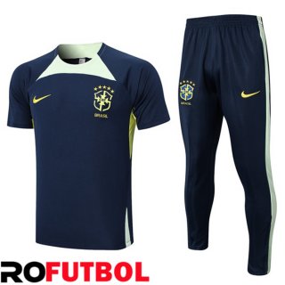Camiseta Entrenamiento Brasil + Pantalones Azul Real 2023/2024